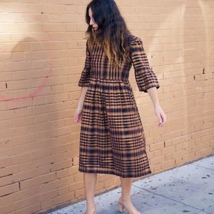 ACE & JIG METALLIC PLAID DRESS